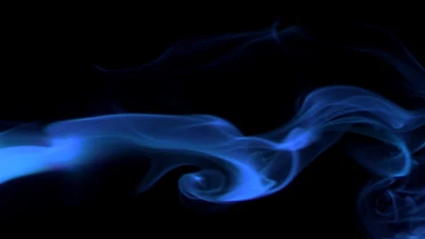 Vertical video: Thin trickle neon-blue smoke Stock Footage 106316261