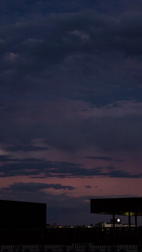 Vertical video - Thunderstorm Sky Timelapse Stock Footage 280745881