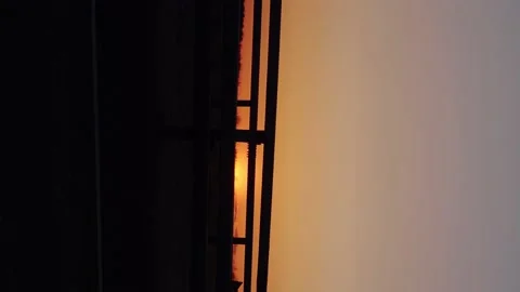Vertical video, time lapse, track with cars at sunset, in the evening Stock Footage 152061300