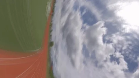 Vertical video timelapse of a running track and field day time Stock Footage