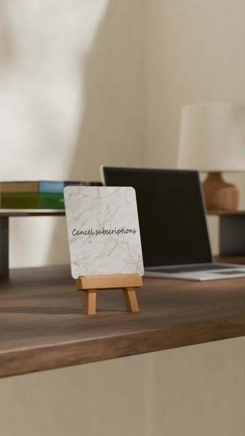 Vertical Video of Today pending task showing Cancel subscriptions Stock Footage 301687522