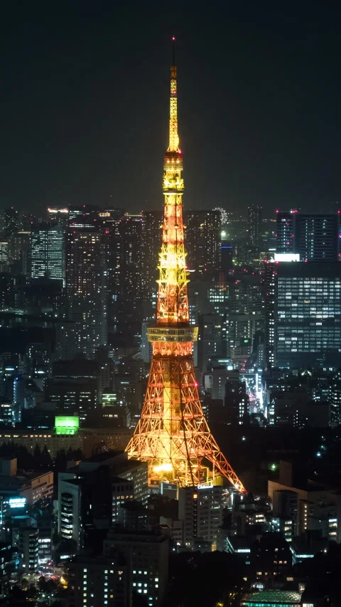 Vertical video - Tokyo Night Timelapse Stock Footage 280125113