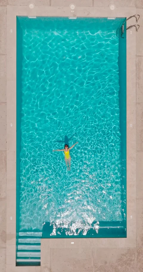 Vertical video. Top down view of a woman... | Stock Video | Pond5