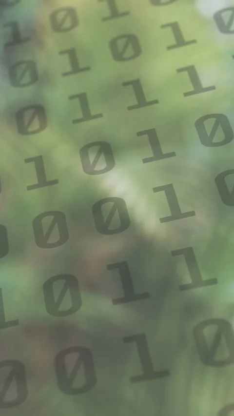 Vertical video: Translucent 01 overlay holding while green blur shifting by Stock Footage 333895828