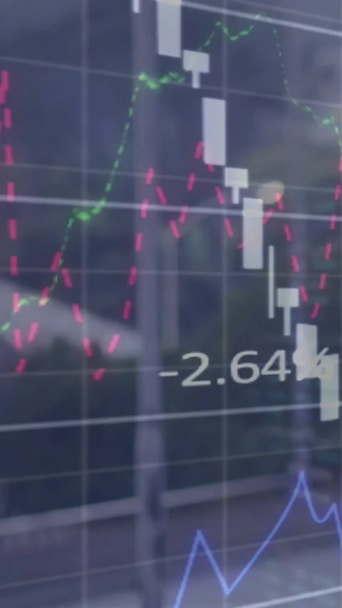 Vertical video: Translucent chart fading in as road clearing, updating lines, Stock Footage 328332135