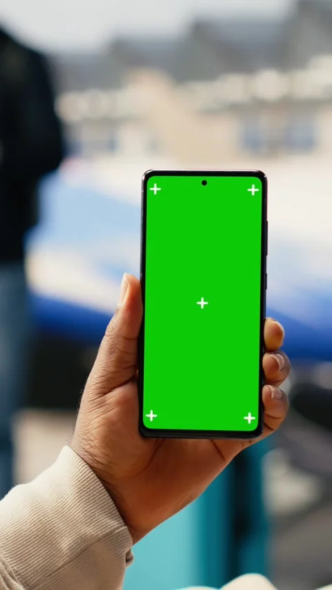 Vertical Video Vertical mockup phone with travel entrepreneur in airport waiting Stock Footage 333612867
