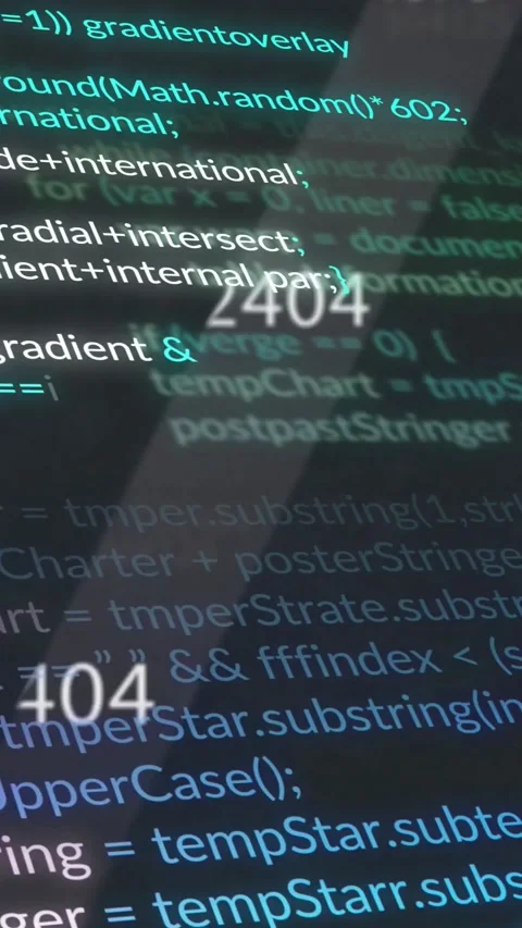 Vertical video: View sliding and tilting, code shifting as counters morphing to Stock Footage 329755810