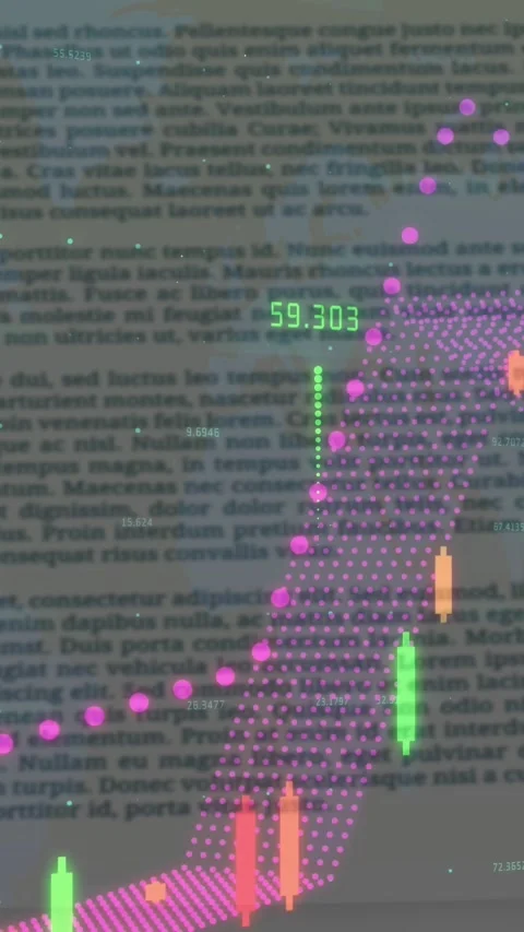 Vertical video: When page filling AR chart animating over blurred page adding Stock Footage 329876754