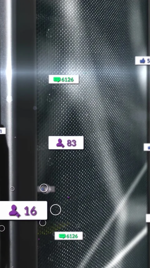 Vertical video: White cursor moving up over dashboard showing badges and Stock Footage 333020591