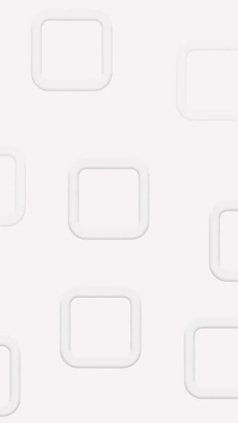 Vertical video of white neumorphic rounded squares on light background, seamless Stock Footage 347714752