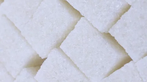 Vertical video, White sugar cubes circle rotation close up 스톡 동영상 248087698