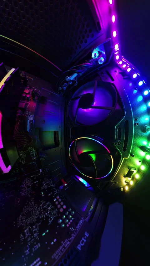 Vertical video. A wide-angle camera captures close-up views of the interior of a Stock Footage 289787103