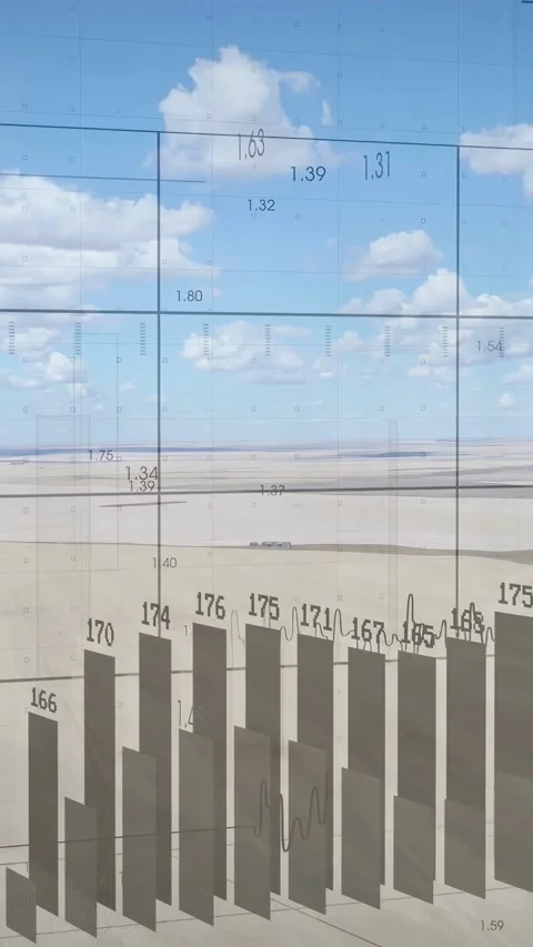 Vertical video: Window showing overlay activating, 3D bars and line plot Vídeos de archivo 332748000