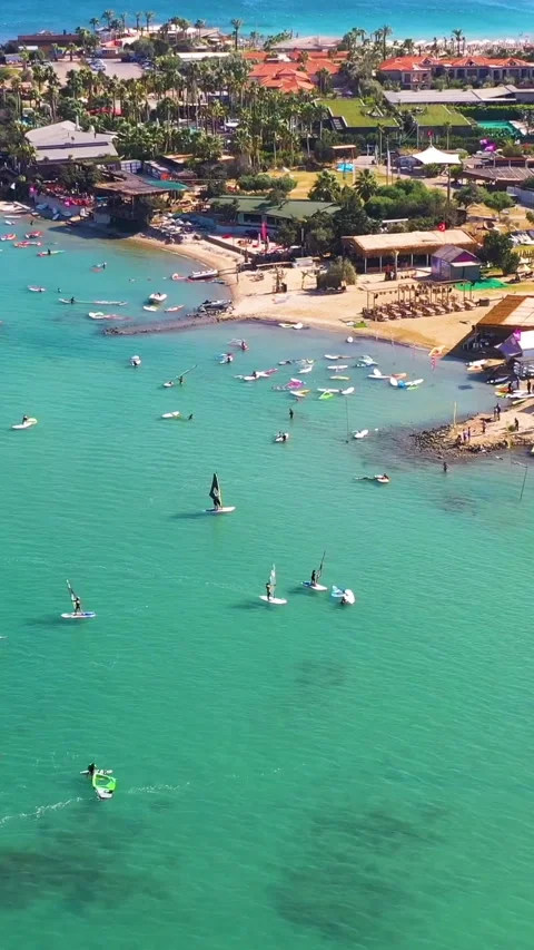 Vertical video of windsurfers Stock Footage 292609572