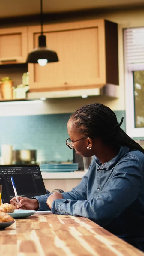 Vertical Video Woman programmer developing web code with software systems on Stock Footage 344529693