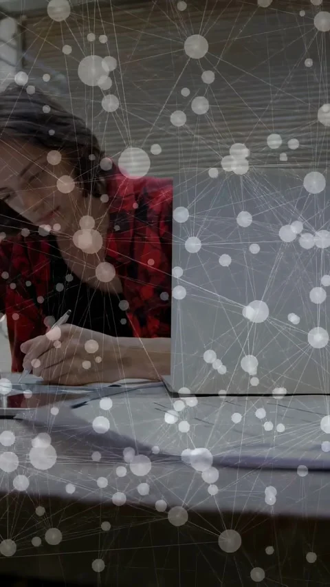 Vertical video: Woman writing notes for education, pen touching paper, node Stock Footage 332278654