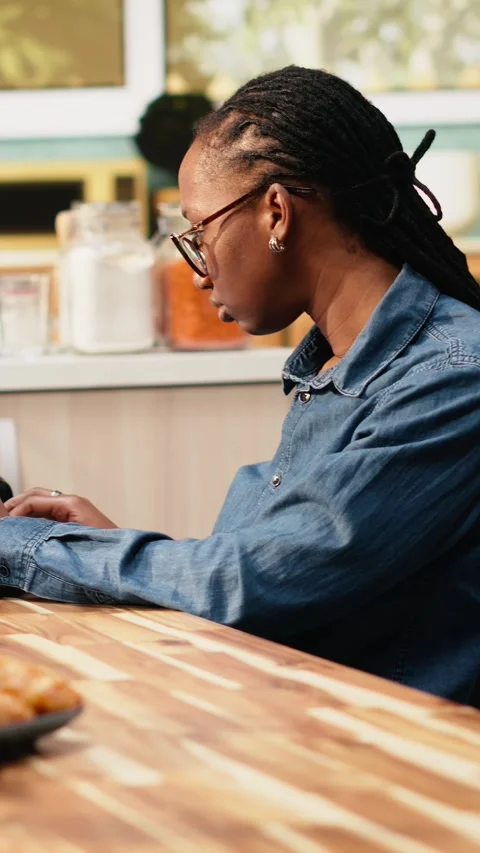 Vertical Video Young woman developing futuristic video game design Stock Footage 344530542