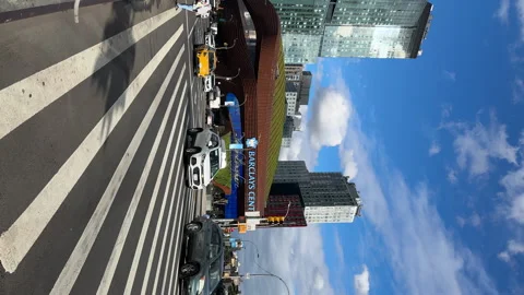 Vertical view of Barclays Center, a multi-purpose indoor arena. NYC, USA Stock Footage 241010797
