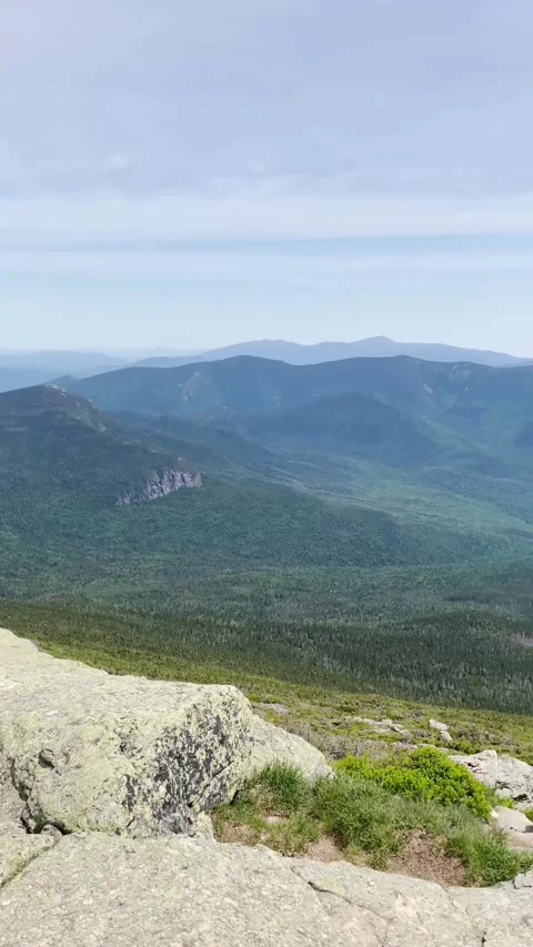 Vertical View of Beautiful Mountain Valley Stock Footage 251655518