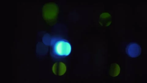 Vertical view of blurred green and blue data server dots Video stock 142414134