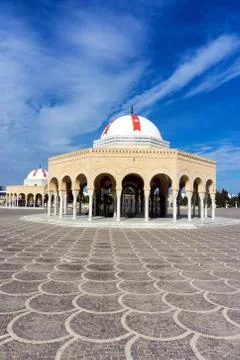 Vertical View of Building in the Main Square in Monastir, Tunisia Foto stock