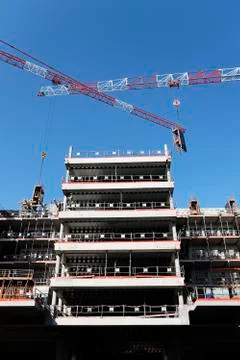 Vertical view of building site Stock Photos