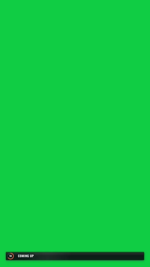 Vertical View of Countdown Lower Third Green Screen Stock Footage 344329179