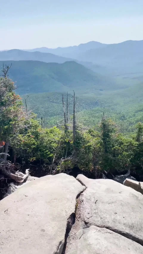 Vertical View of Green Mountain valley Stock Footage 251040862