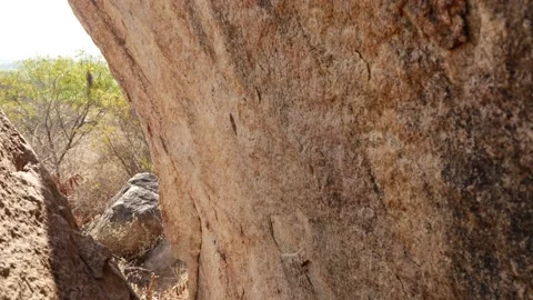 Vertical view of large rocks in India Video stock 151897787
