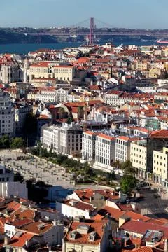 Vertical view of lisbon Stock Photos