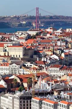 Vertical view of lisbon Stock Photos