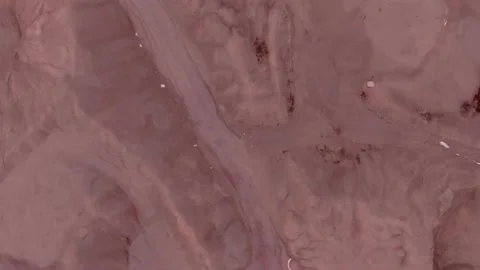 Vertical view of Mars surface from satelite or drone. Empty red planet. Space Stock Footage 145319029