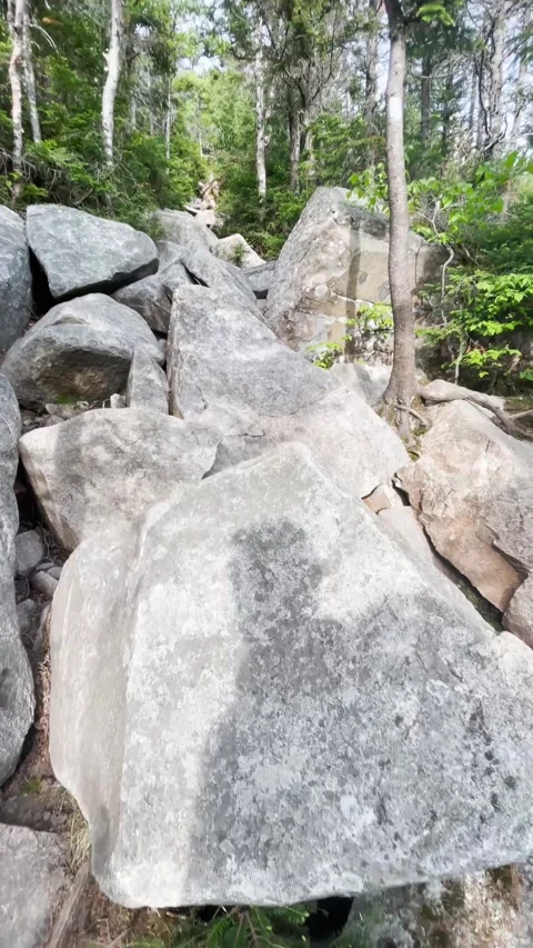 Vertical View of Mountain Stones Stock Footage 251041256