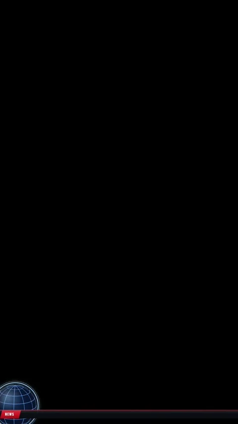 Vertical View of News Lower Third Ticker Bar Video stock 345022151