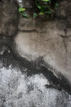 Vertical view of old weathered and vintage colonial era wall in Southeast Asi Stock Photos