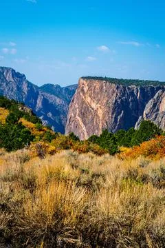 Vertical view of the Painted Wall along the Colorful North Rim Trail to Excla Stock Photos