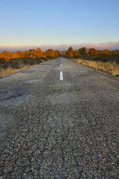 Vertical view of road Stock Photos