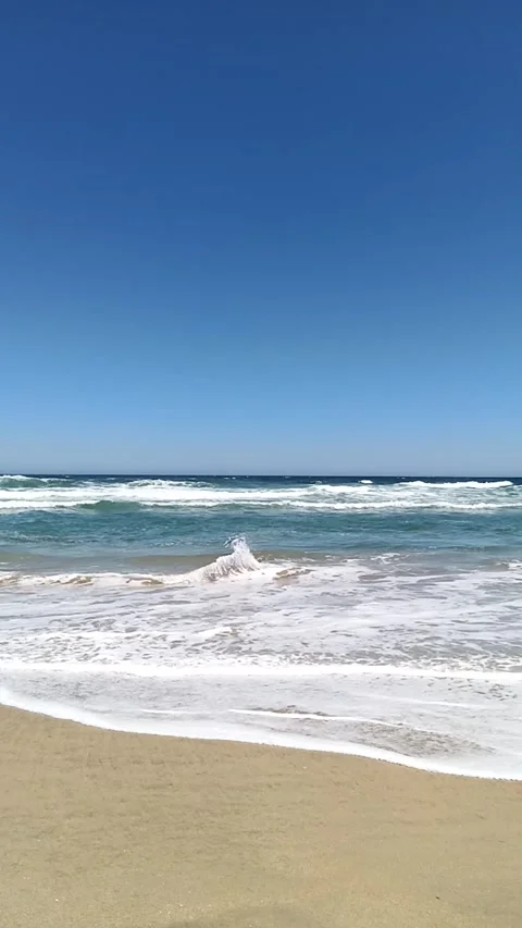 Vertical view of the sea and its waves Stock Footage 233599705