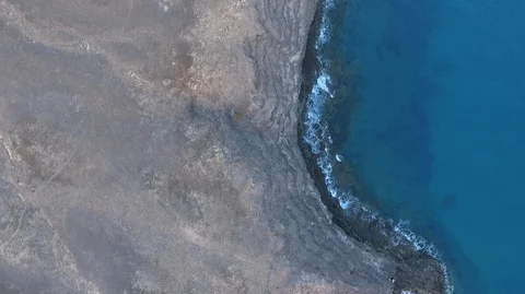 Vertical view of the seashore Stock Footage 92123900