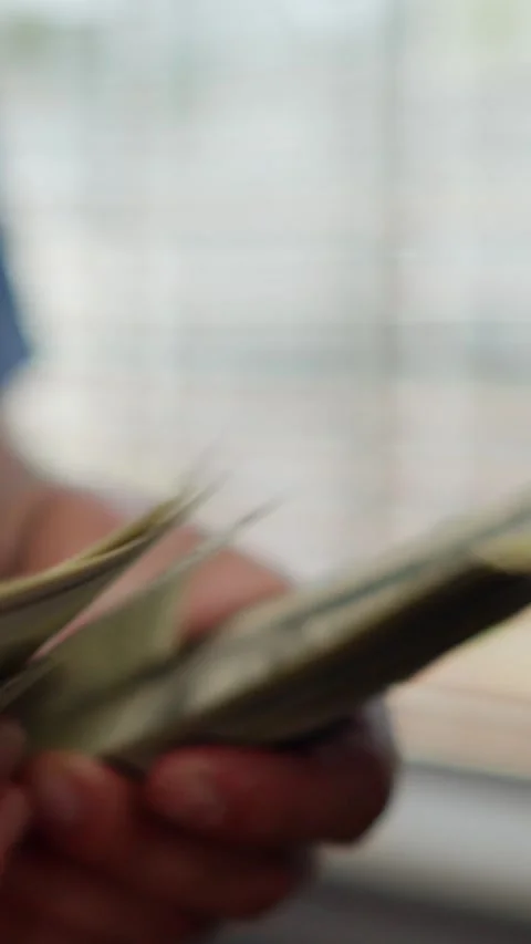 Vertical View Secretive Dollar Counting For Bribe, Fraud, And Dirty Capital Flow Stock Footage 315686636