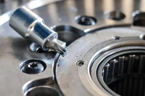 Vertical View Of Torx Bit Socket On Mechanical Component. Stock Photos
