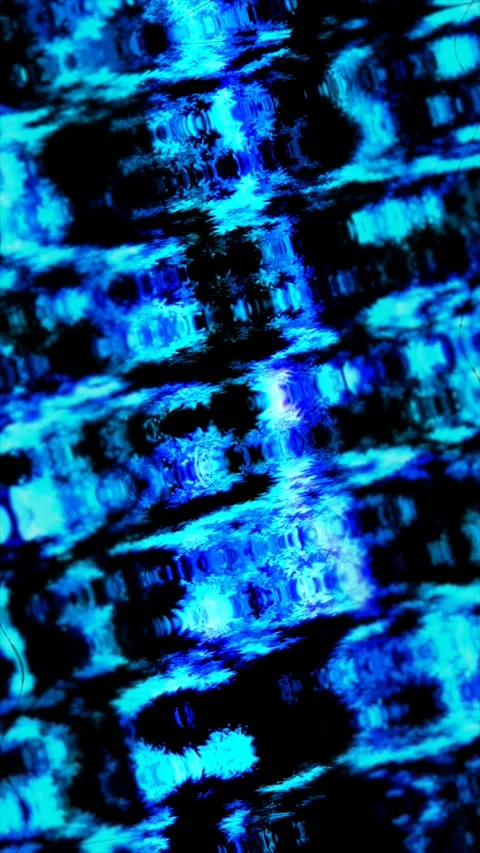 Vertical view of vibrant aqua blue and black fluid patterns. Vidéo 329558001