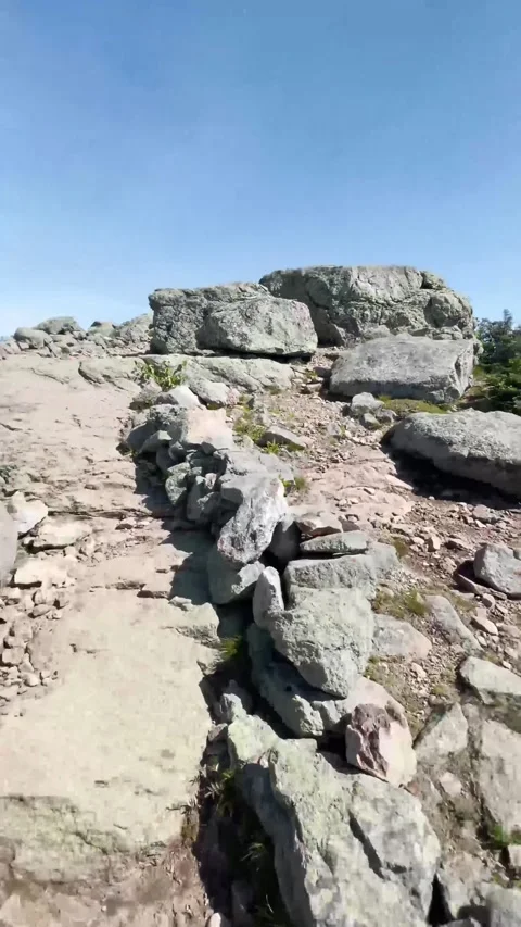 Vertical View of walking on Stone Mountain Path Stock Footage 251041075