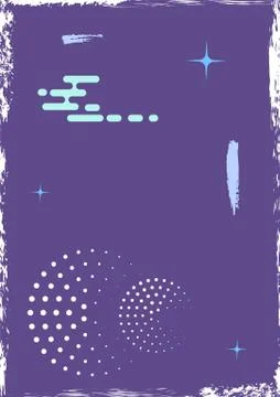 Vertical violet background with abstract and geometric elements for social me Stock Illustration
