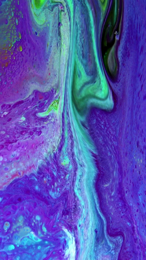 Vertical Vivid Colored Fluid Art Movement Background 200 Stock Footage 267046671