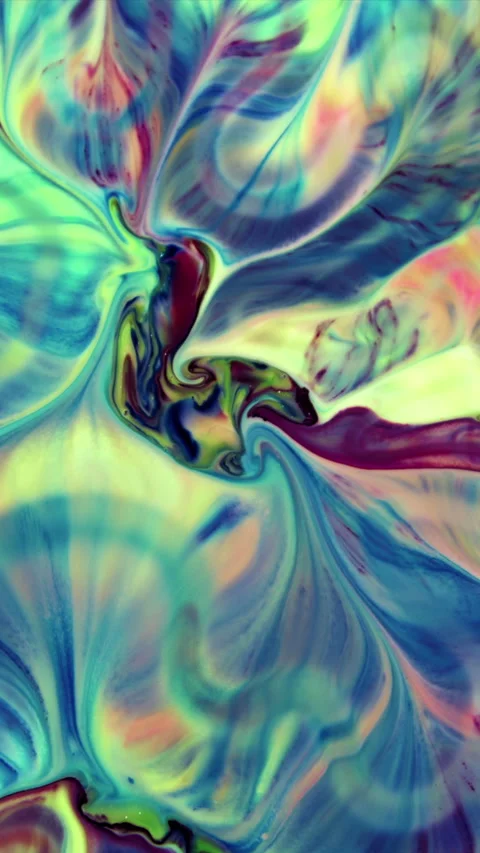 Vertical Vivid Colored Fluid Art Movement Background 222 Stock Footage 268517276