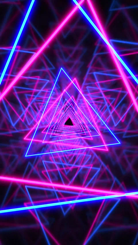 Vertical VJ Loop Neon Cyber Room Cyan and Magenta 10 second Stock-Footage 321551021