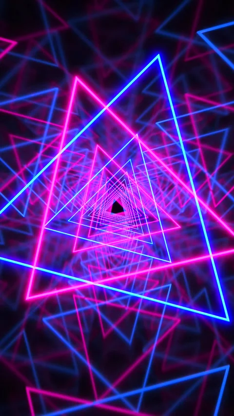 Vertical VJ Loop Neon Cyber Room Cyan and Magenta 60 second Slow Motion Stock-Footage 321551105