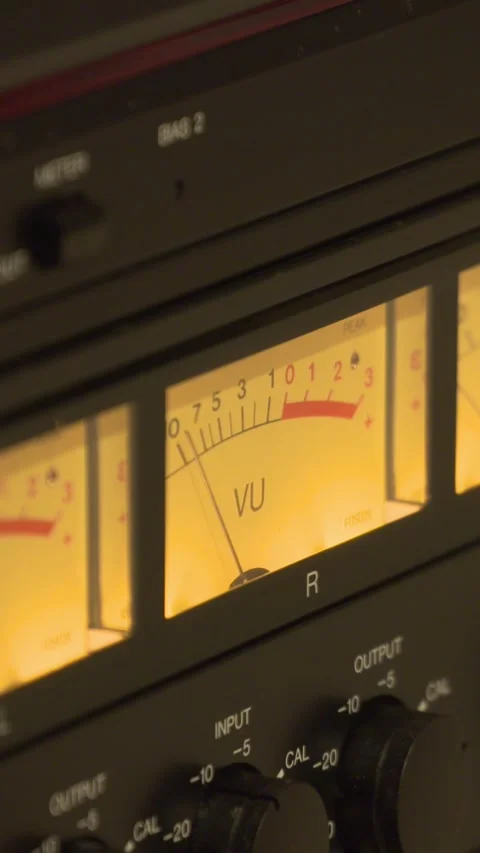 Vertical - volume unit (VU) meter Stock Footage 311007156