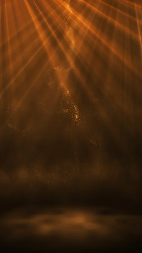Vertical Volumetric Theater Light Rays in Atmospheric Haze Stockbeeldmateriaal 345570467
